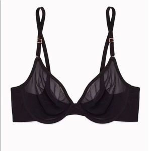 NWT Sheer Mesh Demi Bra 34 E (DD)